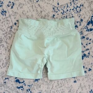 COPY - DFYNE Mint Green High-Waisted Shorts